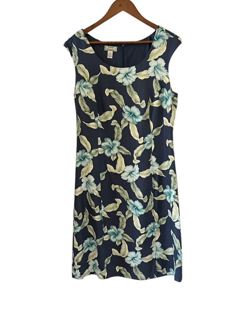 Tommy Bahama Silk Sleeveless Tropical Print Dress Size 12